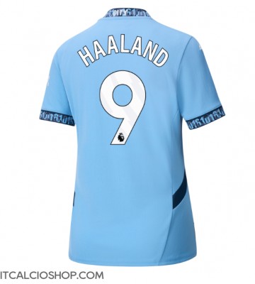 Manchester City Erling Haaland #9 Prima Maglia Femmina 2024-25 Manica Corta